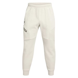Under Armour Heren Unstoppable joggingbroek met structuur en slank model (Wit)
