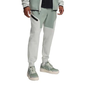 Under Armour Heren-joggingbroek van Unstoppable-fleece met ritszakken (Groen, Zwart)