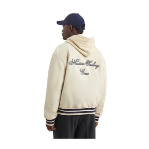 Nautica Heren Dreman Letterman Jas (Ivoor)