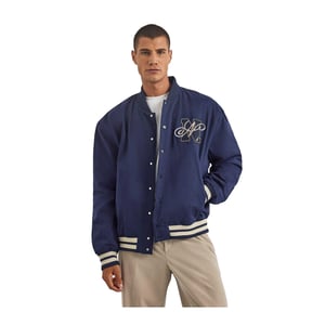 Nautica Heren Dreman Letterman Jas (Donkere marine)