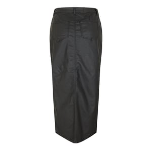 Noisy May Gecoate maxi-rok met normale pasvorm voor dames (Zwart)