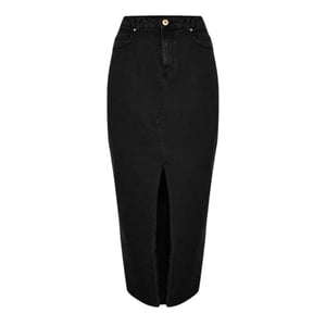 Pieces Denim kokerrok voor dames (Zwart)