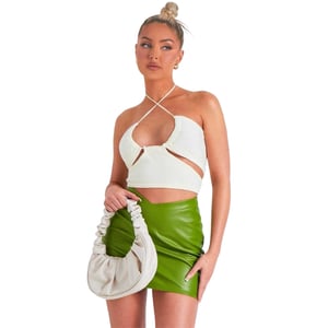 Missy Empire Dames/Dames minirok in imitatieleer (Groen)