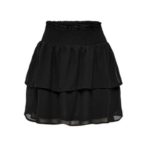 Only Gelaagde mini-rok met normale pasvorm voor dames (Zwart)