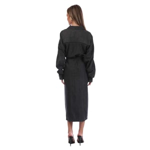 Diesel Dames-shirtjurk van rayon van D-Paige-Stram (Zwarte afdruk)