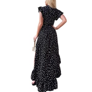 AX Paris Wrapjurk van polyester met stippen voor dames (Zwart)
