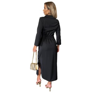 AX Paris Dames/Dames Midi Overhemd Jurk (Zwart)