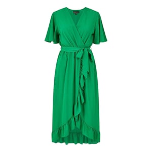 Mela London Flutter-wikkeljurk voor dames (Helder groen)