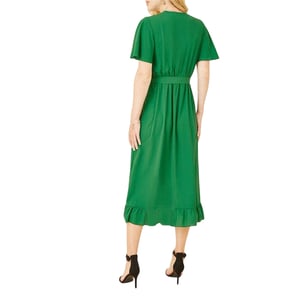 Mela London Flutter-wikkeljurk voor dames (Helder groen)