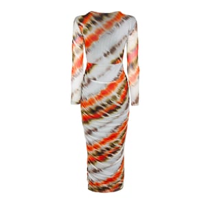 AX Paris Dames Abstract Mesh Bodycon Jurk (Crème)