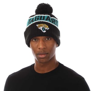 New Era Unisex volwassen NFL Jacksonville Jaguars Pom Pom muts (Medium Blauw)