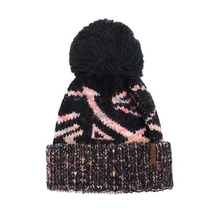 Trespass Dames/Dames Diandra Kleurblok Gebreide Pom Pom muts (Zwart)