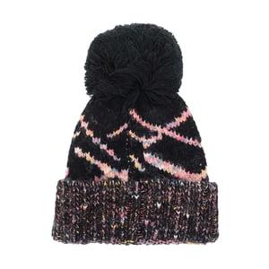 Trespass Dames/Dames Diandra Kleurblok Gebreide Pom Pom muts (Zwart)