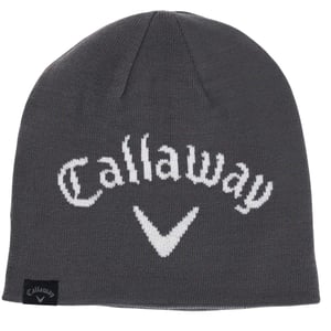 Callaway Gebreide uniseks muts met logo voor volwassenen (Donkergrijs)