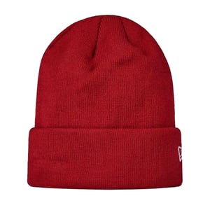 New Era Geborduurde gebreide muts met logo voor volwassenen (Rood)