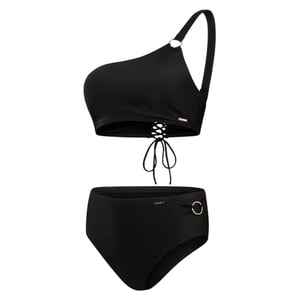Speedo Dames/Dames Asymmetrisch Front Bikini Set (Zwart)