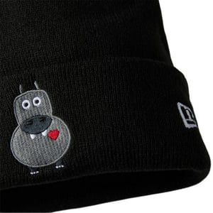 New Era Gebreide muts voor kinderen met dierenmotief (Zwart)