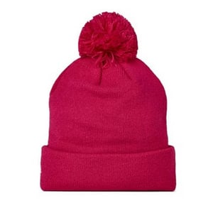 New Era Zebra-muts met pompons voor kinderen (Donkerroze)