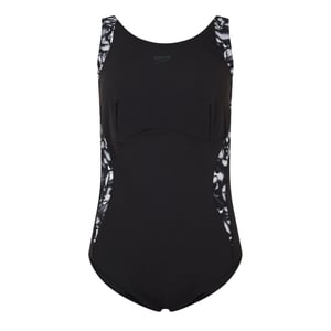 Speedo Dames/Dames logo-eendelig badpak (Zwart)