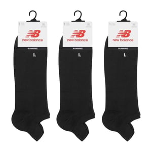 New Balance Unisex hardloopsokken voor volwassenen (set van 3) (Zwart)