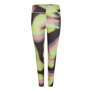 Diadora Figurenvormende sportleggings voor dames (Zwart, Groen)