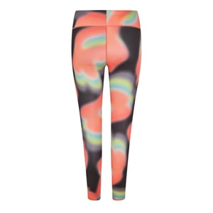 Diadora Figurenvormende sportleggings voor dames (Zwart/Koraal)