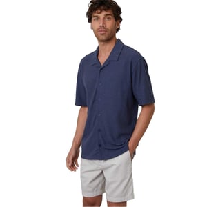 Threadbare Herenoverhemd van Selkirk met relaxte pasvorm (Denim)