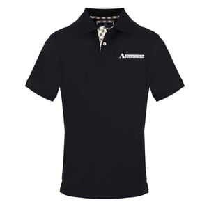Aquascutum Heren Poloshirt met Kraag en Korte Mouwen (Zwart)