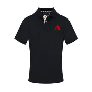 Aquascutum Polo met logo op de borst voor heren (Zwart)