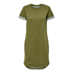 Only Mini-shirtjurk met ronde hals voor dames (Martini-olijfje)