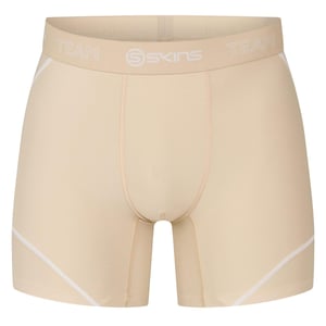 Skins Heren Dynamische Team Stripe Detail Compressie Shorts (Crème)
