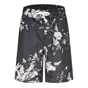 Criminal Damage Heren Sinclair Fleece Bloemige Relaxed Fit Shorts (Zwart)