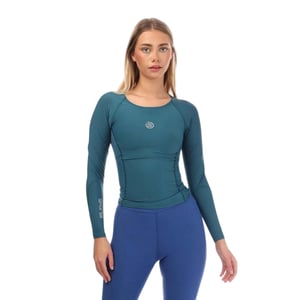 Skins Dames-serie 3: T-shirt met lange mouwen en logo (Teal)