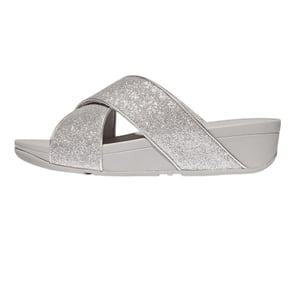 FitFlop Glitterdust-sandalen met gekruiste bandjes voor dames (Zilver)