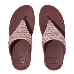 FitFlop Dames Lulu Shimmer Wave Tussenstuk Sandalen (Bruin)