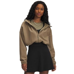 Under Armour Damesjack met capuchon, geweven, uit de Unstoppable-collectie (Bruin)