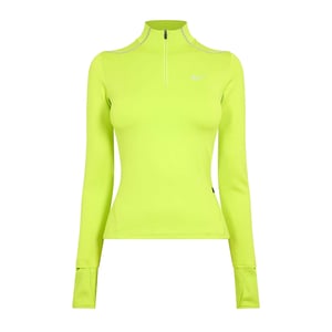 Nike Dames Swift Jersey Kwart Rits Top (Zilver)