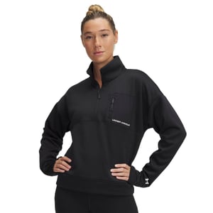 Under Armour Dames-trainingsjack met halve ritssluiting (Zwart)