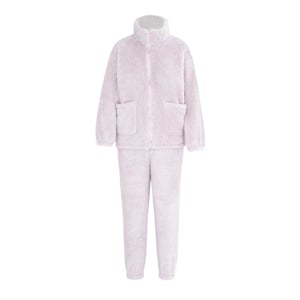 Miso Dames Sherpa Fleece Loungewear Set (Paars)