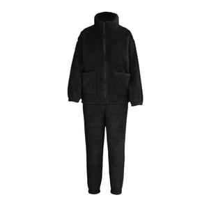 Miso Dames Sherpa Fleece Loungewear Set (Zwart)