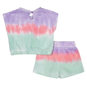 Reebok Peuter Tie-Dye T-shirt en Shorts Set (Multikleur)