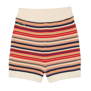 Lacoste Dames Biologische Katoenen Gestreepte Shorts (Multikleur)
