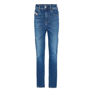 Diesel Dames High Rise Rechte Jeans (Blauw Denim)