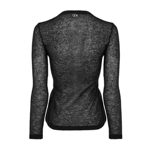 Diesel Arina-vest met V-hals en lange mouwen voor dames (Zwart)