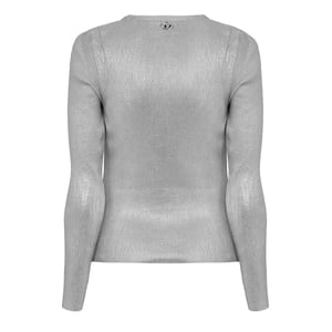 Diesel Isotta-vest met V-hals, normale pasvorm, voor dames (Grijs)