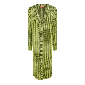Diesel Gebreid lang vest voor dames (Groen)