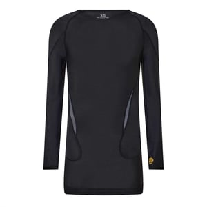 Skins Heren G400 Plain Performance-shirt met lange mouwen (ZWART/GEEL)