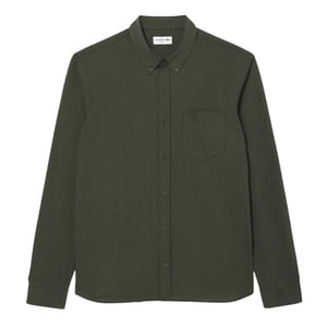 Lacoste Heren Katoenen Jersey Regular Lange Mouwen Shirt (Groen)