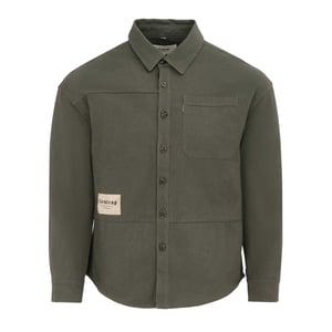 Firetrap Heren-shirt met logo, dik, met lange mouwen (Grijs)