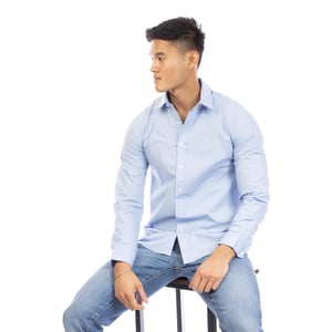 Peter Werth Heren Regular Shirt Met Lange Mouwen (Lichtblauw)